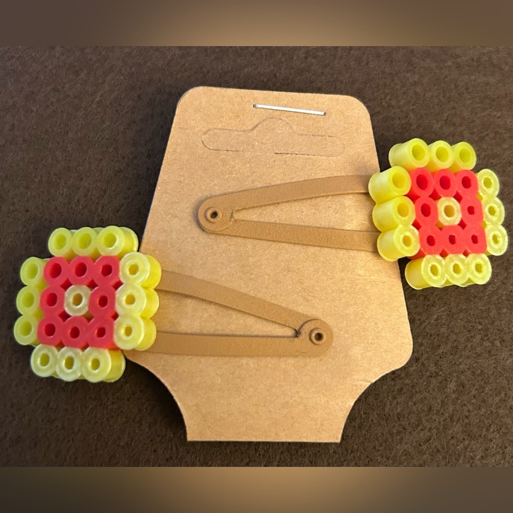 Square Flower Hair-Clips